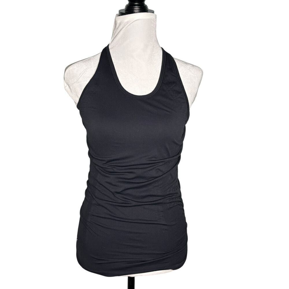 Athleta Ruched Tank Top Black Size Small